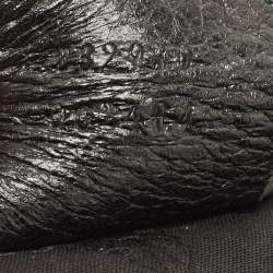 Pre Owned Gucci Black Leather Medium Jungle Hobo