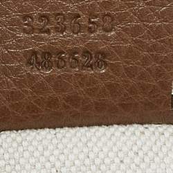 Pre Owned Gucci Brown Leather Large Bamboo Shopper Tote