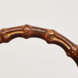 Pre Owned Gucci Brown Leather Medium Bamboo Shopper Tote