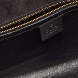 Pre Owned Gucci Black Microguccissima Patent Leather Medium Broadway Clutch