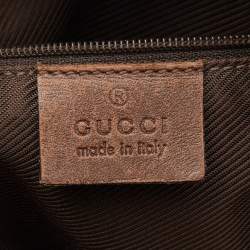 Gucci Beige/Brown GG Canvas and Leather Bucket Tote