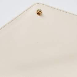 Gucci Off White Leather Medium Rajah Shoulder Bag