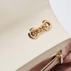 Gucci Off White Leather Medium Rajah Shoulder Bag