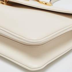 Gucci Off White Leather Medium Rajah Shoulder Bag