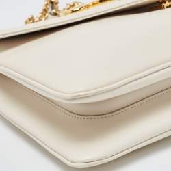 Gucci Off White Leather Medium Rajah Shoulder Bag
