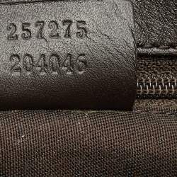 Pre Owned Gucci Dark Brown GG Nylon and Leather Gifford Tote