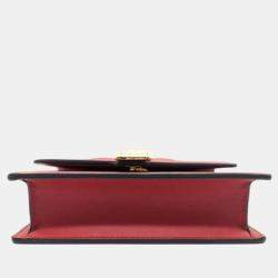 Gucci Red Leather Super Mini Sylvie Chain Shoulder Bag