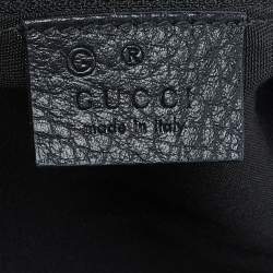 Pre Owned Gucci Black GG Canvas and Leather Bamboo Tassel Shopper Tote