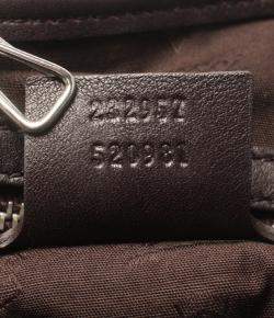 Pre Owned Gucci Brown Leather Guccissima Twins Tote Bag