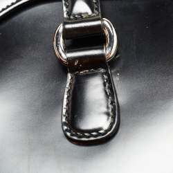 Pre Owned Gucci Black Glossy Leather Large Lady Lock Satchel