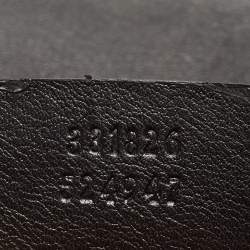 Pre Owned Gucci Black Glossy Leather Large Lady Lock Satchel