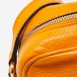 Pre Owned Gucci Mustard Yellow Leather Small Soho Disco Shoulder Bag