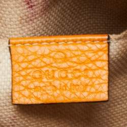 Pre Owned Gucci Mustard Yellow Leather Small Soho Disco Shoulder Bag