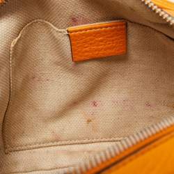 Pre Owned Gucci Mustard Yellow Leather Small Soho Disco Shoulder Bag