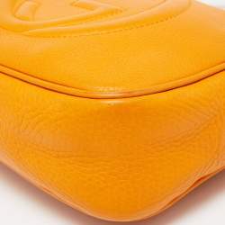 Pre Owned Gucci Mustard Yellow Leather Small Soho Disco Shoulder Bag