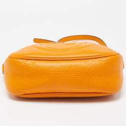 Pre Owned Gucci Mustard Yellow Leather Small Soho Disco Shoulder Bag