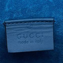 مملوكة مسبقًا Gucci Blue/Beige GG Supreme Canvas and Suede Small Dionysus Blooms Shoulder Bag