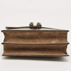 Gucci Beige GG Supreme Canvas and Suede Medium Dionysus Shoulder Bag