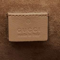 Gucci Beige GG Supreme Canvas and Suede Medium Dionysus Shoulder Bag