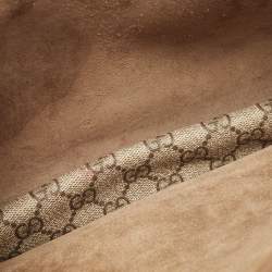 Gucci Beige GG Supreme Canvas and Suede Medium Dionysus Shoulder Bag
