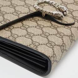 Gucci Beige GG Supreme Canvas and Leather Dionysus Wallet On Chain
