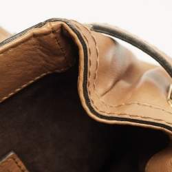 Pre Owned Gucci Brown Leather Handmade Top Handle Bag