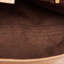 Pre Owned Gucci Brown Leather Handmade Top Handle Bag