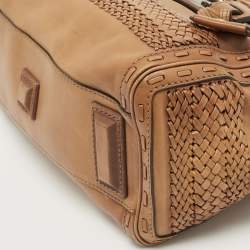 Pre Owned Gucci Brown Leather Handmade Top Handle Bag