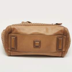 Pre Owned Gucci Brown Leather Handmade Top Handle Bag