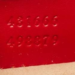 مملوكة مسبقًا Gucci Red Leather Mini Web Chain Sylvie Crossbody Bag