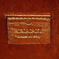 Pre Owned Gucci Purple Fur Chain Clutch