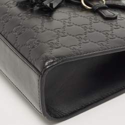 Gucci Black Guccissima Leather Small Emily Chain Shoulder Bag