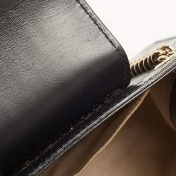 Gucci Black Guccissima Leather Small Emily Chain Shoulder Bag