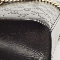 Gucci Black Guccissima Leather Small Emily Chain Shoulder Bag