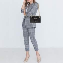Gucci Black Guccissima Leather Small Emily Chain Shoulder Bag
