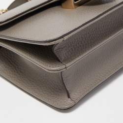 Gucci Grey Leather Dollar Interlocking G Crossbody Bag