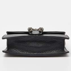 Gucci Black Leather Dionysus Super Mini Wallet on Chain