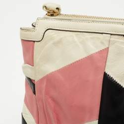 Pre Owned Gucci Multicolor Patch Leather Large Hysteria Wristlet Clutch