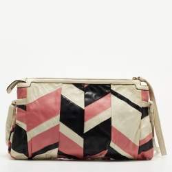 Pre Owned Gucci Multicolor Patch Leather Large Hysteria Wristlet Clutch
