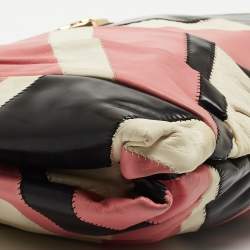 Pre Owned Gucci Multicolor Patch Leather Large Hysteria Wristlet Clutch