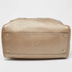Gucci Gold Leather Medium Soho Tote