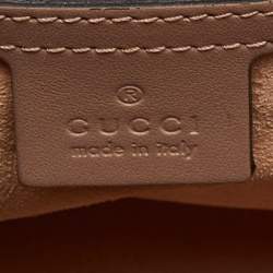 Pre Owned Gucci Beige Matelasse Leather Small GG Marmont Top Handle Bag