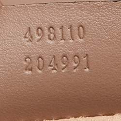 Pre Owned Gucci Beige Matelasse Leather Small GG Marmont Top Handle Bag