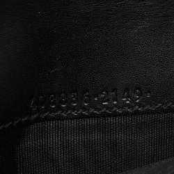 Gucci Black Guccissima Leather Web Vertical Wallet