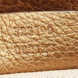 Gucci Ombre Gold Leather Soho Flap Crossbody Bag