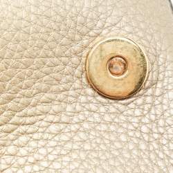 Gucci Ombre Gold Leather Soho Flap Crossbody Bag