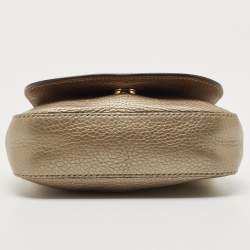 Gucci Ombre Gold Leather Soho Flap Crossbody Bag