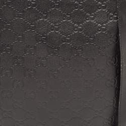 Gucci Black Guccissima Leather  Messenger Bag