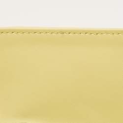 Pre Owned Gucci Yellow Matelassé Leather Small GG Marmont Shoulder Bag