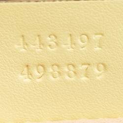 Pre Owned Gucci Yellow Matelassé Leather Small GG Marmont Shoulder Bag